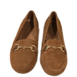 Vionic Bibiana Brown Suede Horsebit Driving Loafers